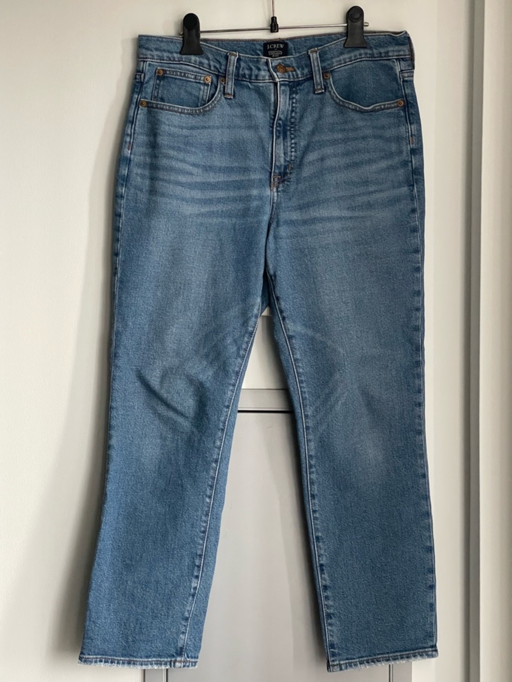 J. CREW Essential Straight Leg Jeans - High-Rise Medium Wash